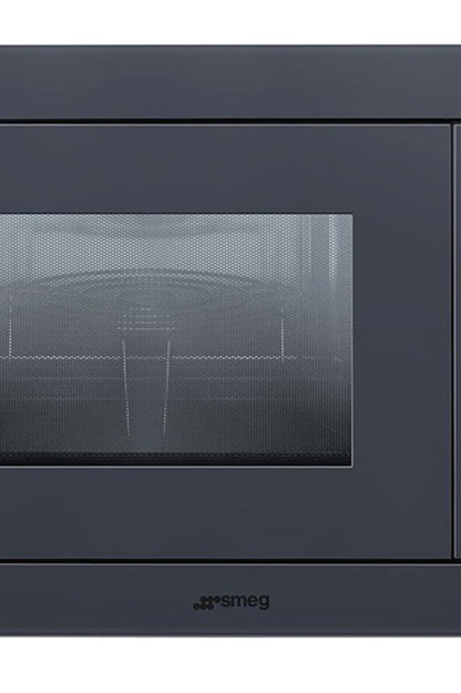 Dark Slate Gray SMEG Linea 21L Microwave Oven, with Electric Grill