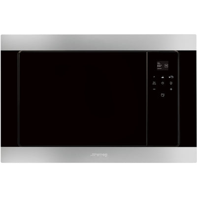Smeg Classic Built-In Microwave with Grill 20 Litre - Stainless Steel