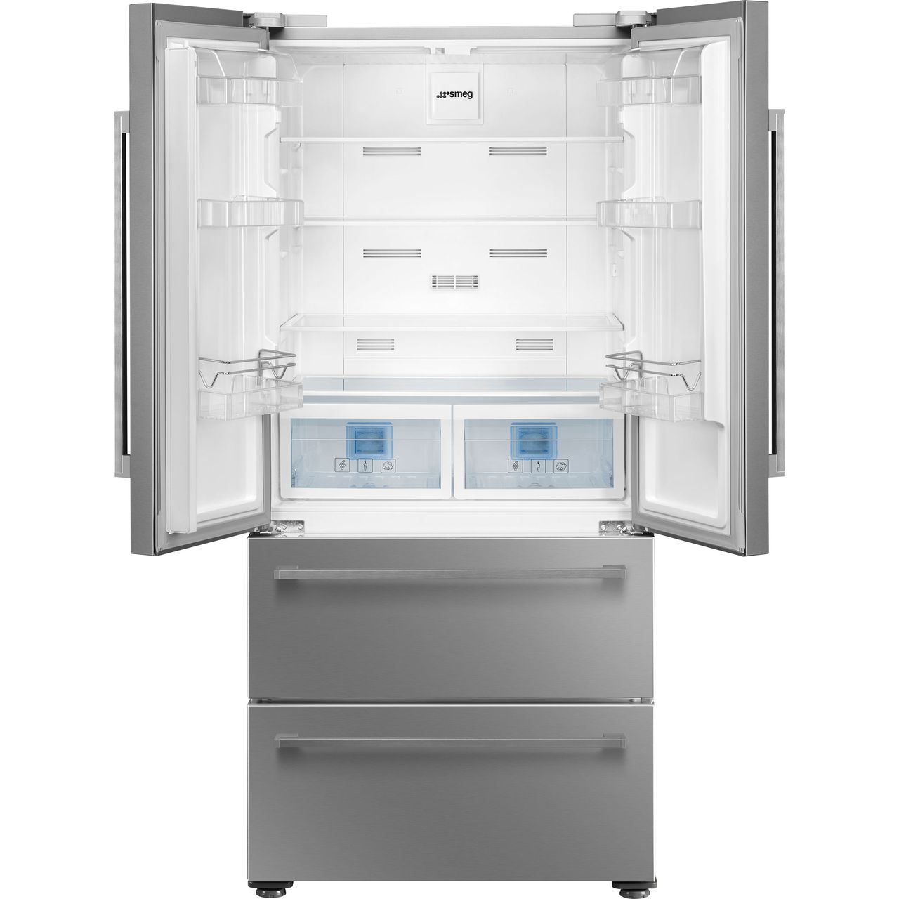 Smeg Two Door Two Drawer American Style Fridge Freezer 539 Litre - Stainless Steel - Core Appliances