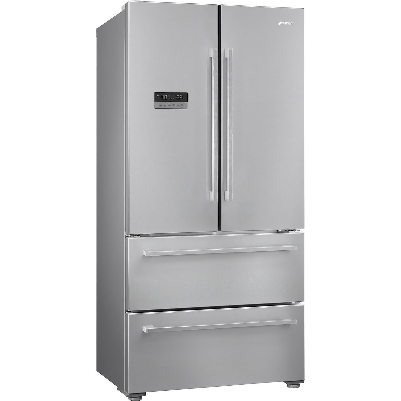 Dark Gray SMEG Fridge Freezer, Two Door, Two Drawer