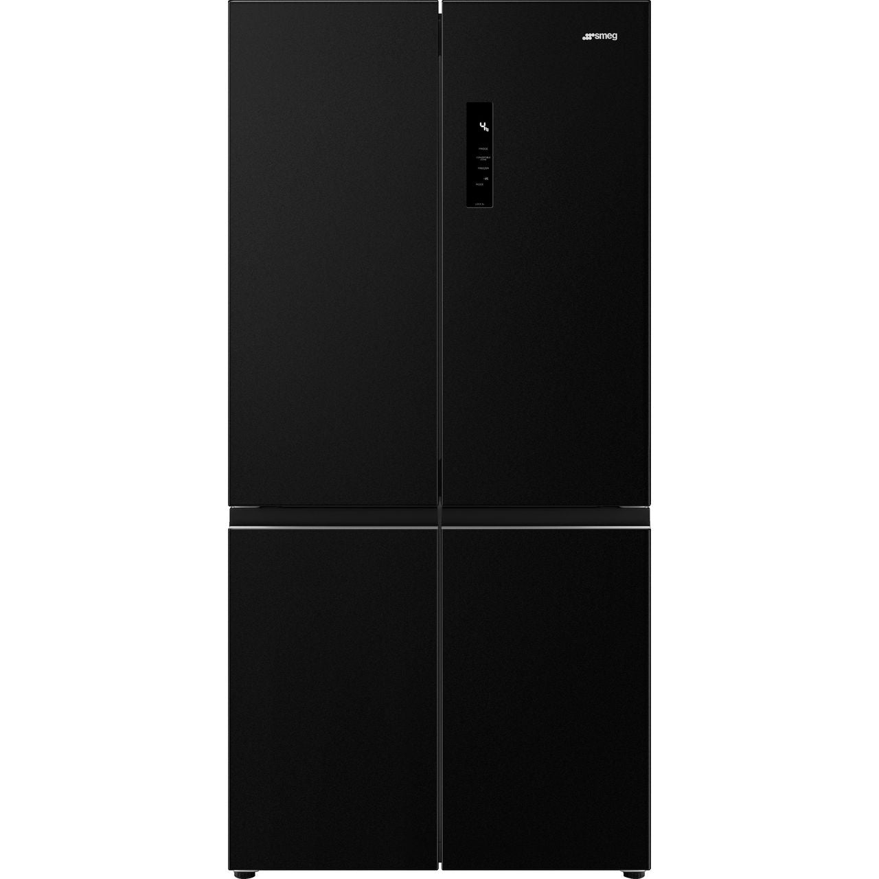 Black SMEG Fridge Freezer, Four Door