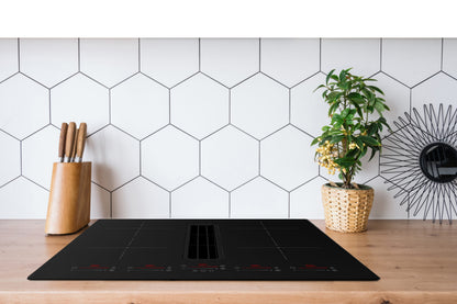 Montpellier MDAVIN60DF 60cm Vented Induction Hob with Downdraft Extractor - Black (Ducting Kit Included)