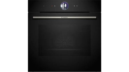 Bosch HBG7764B1B Series 8 71L Built-In Multifunction Oven - Black Glass