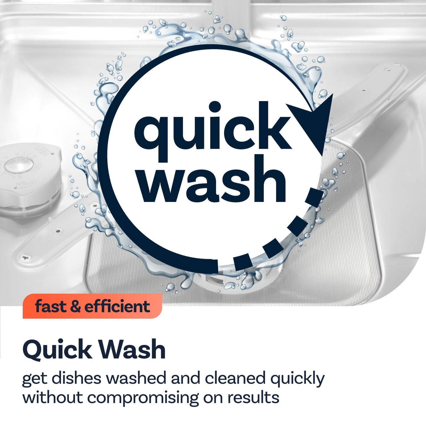 White Smoke Hotpoint Extra Freestanding Dishwasher - ActiveDry Black