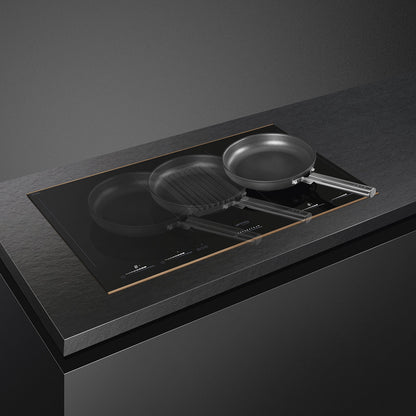 Smeg 83cm Induction Hob with Integrated Extractor - Black - Core Appliances