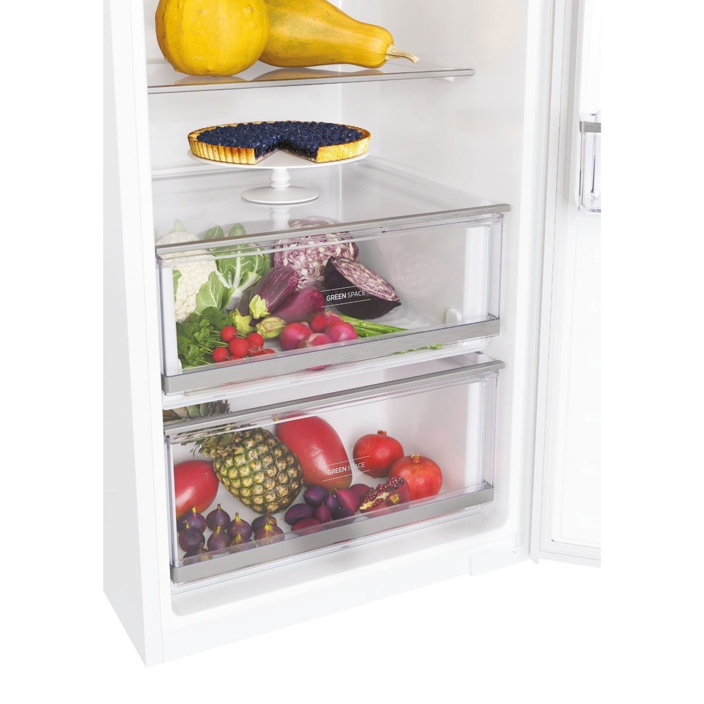 Hoover HOMS518EWK H500 Integrated Larder Fridge — White - Core Appliances