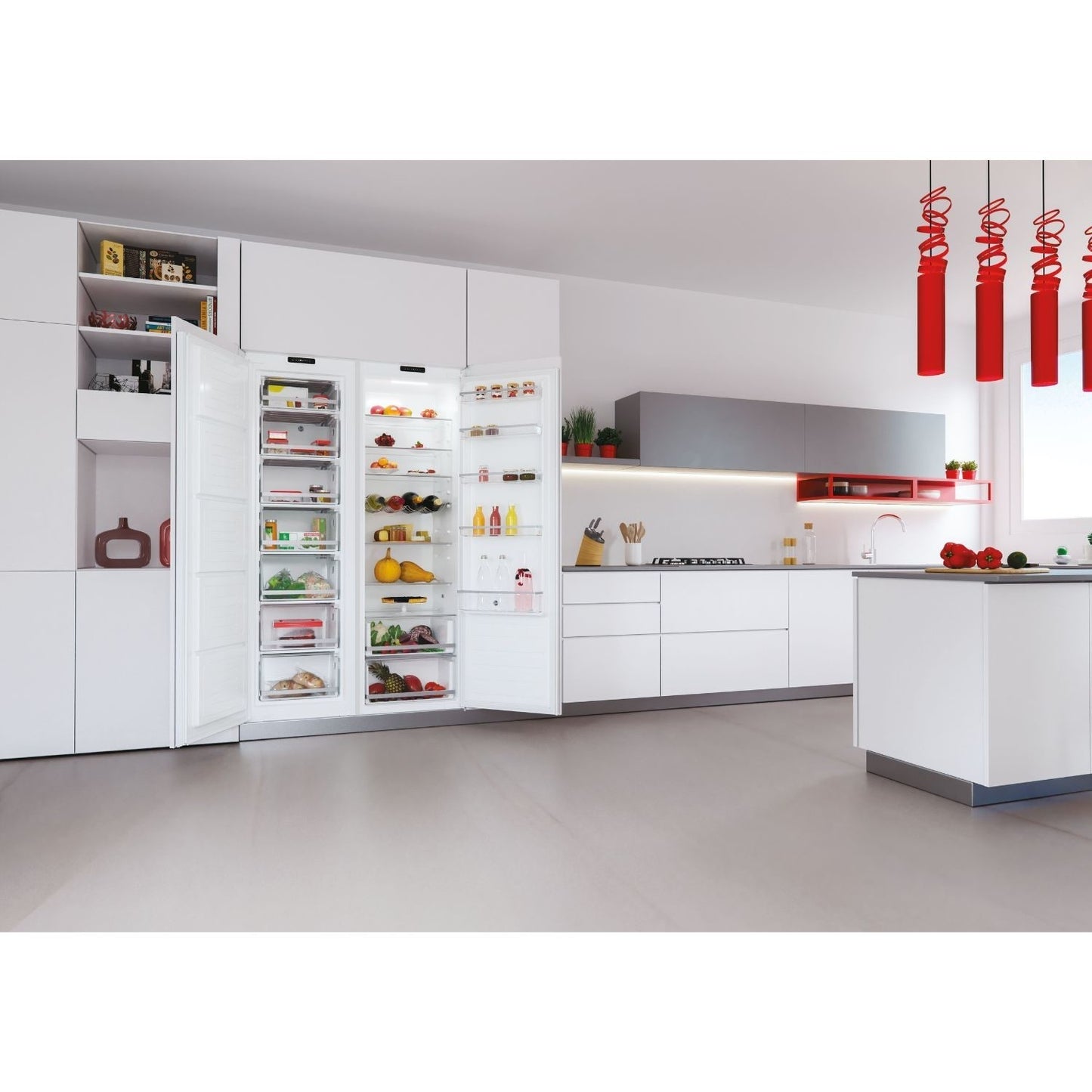 Hoover HOMS518EWK H500 Integrated Larder Fridge — White - Core Appliances