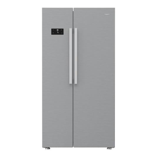 Dark Gray Hotpoint 593 Litre Side-By-Side American Fridge Freezer - Stainless Steel