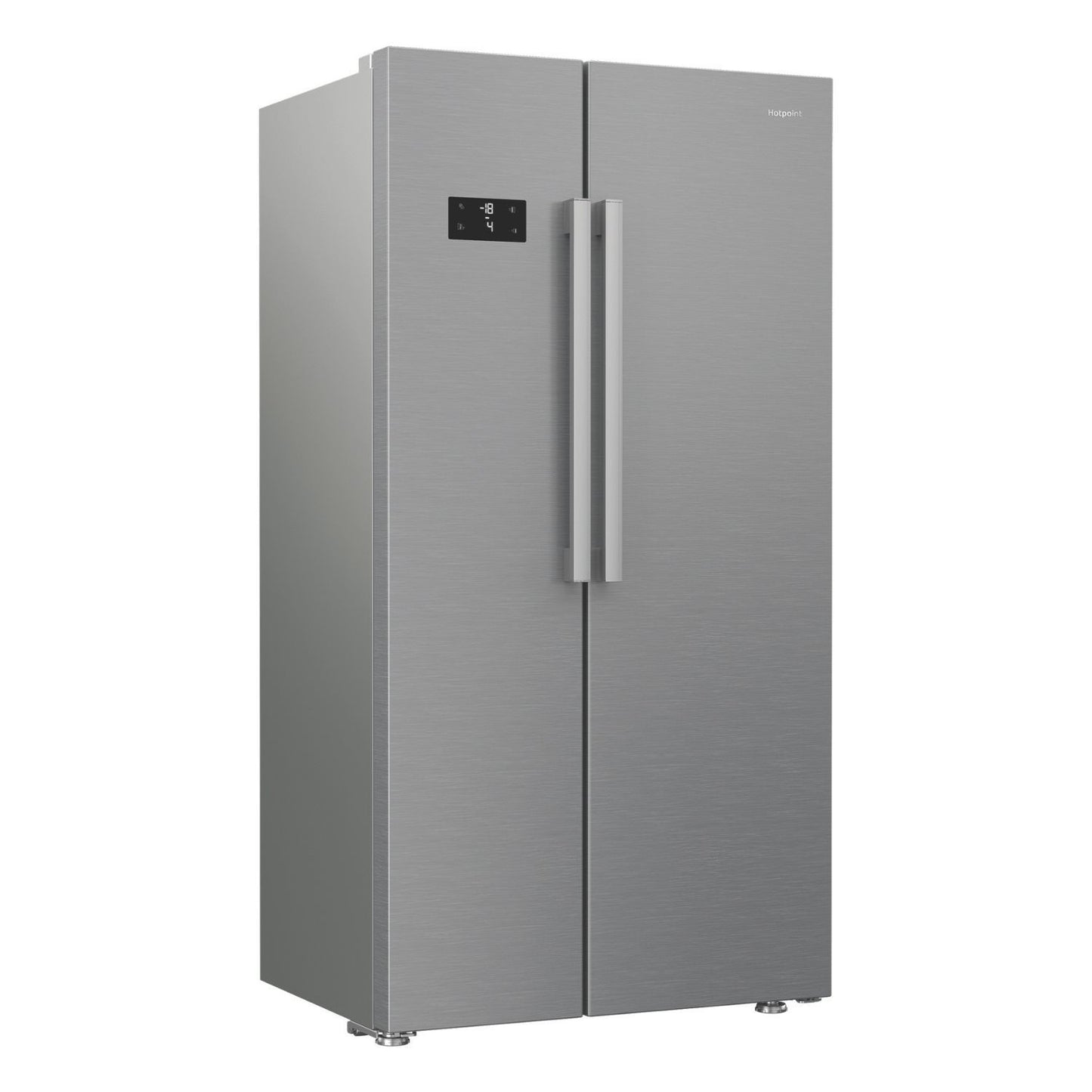 Light Slate Gray Hotpoint 593 Litre Side-By-Side American Fridge Freezer - Stainless Steel