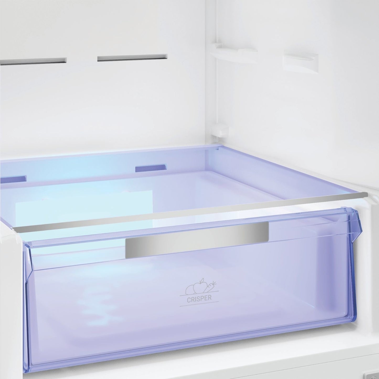 Light Gray Hotpoint 317 Litre 50/50 Freestanding Fridge Freezer with VitalCare - Silver