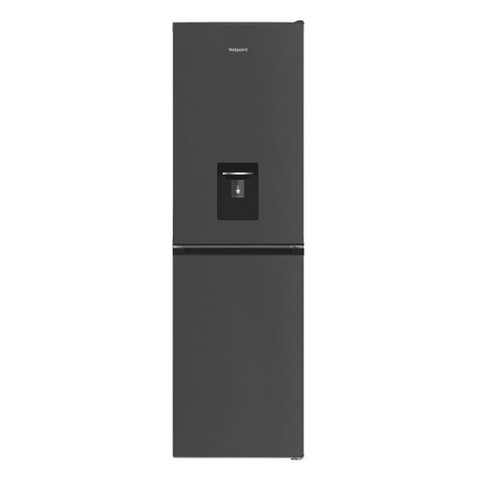 Dark Slate Gray Hotpoint 268 Litre 50/50 Freestanding Fridge Freezer - Dark Stainless Steel