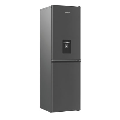 Dark Slate Gray Hotpoint 268 Litre 50/50 Freestanding Fridge Freezer - Dark Stainless Steel