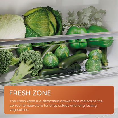 Rosy Brown Hotpoint 268 Litre 50/50 Freestanding Fridge Freezer - Dark Stainless Steel