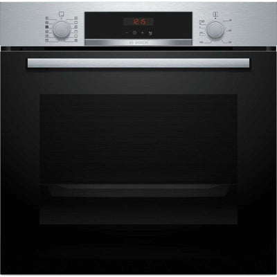 Bosch HQA574BS3B Series 4 Single Pyrolytic Oven — Brushed Steel