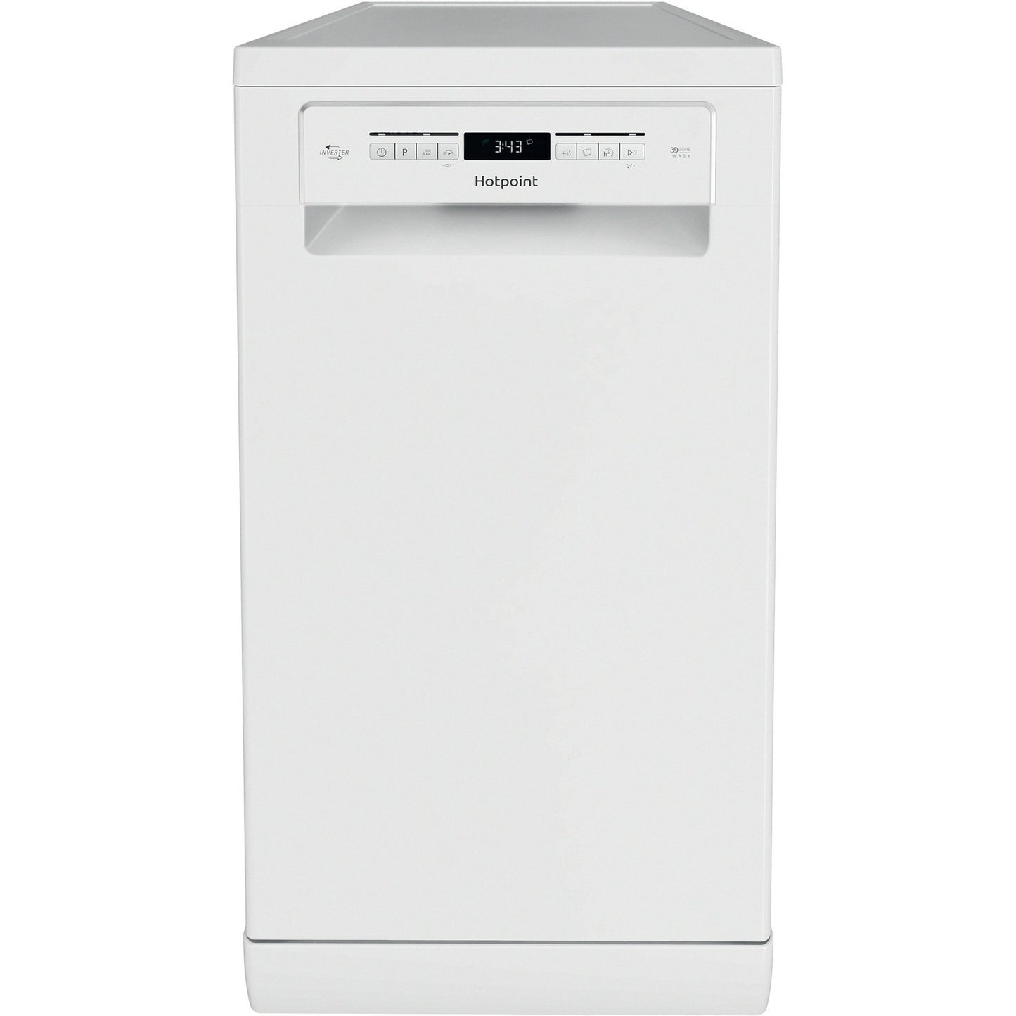 Lavender Hotpoint 3D Zone Wash Freestanding Slimline Dishwasher - White