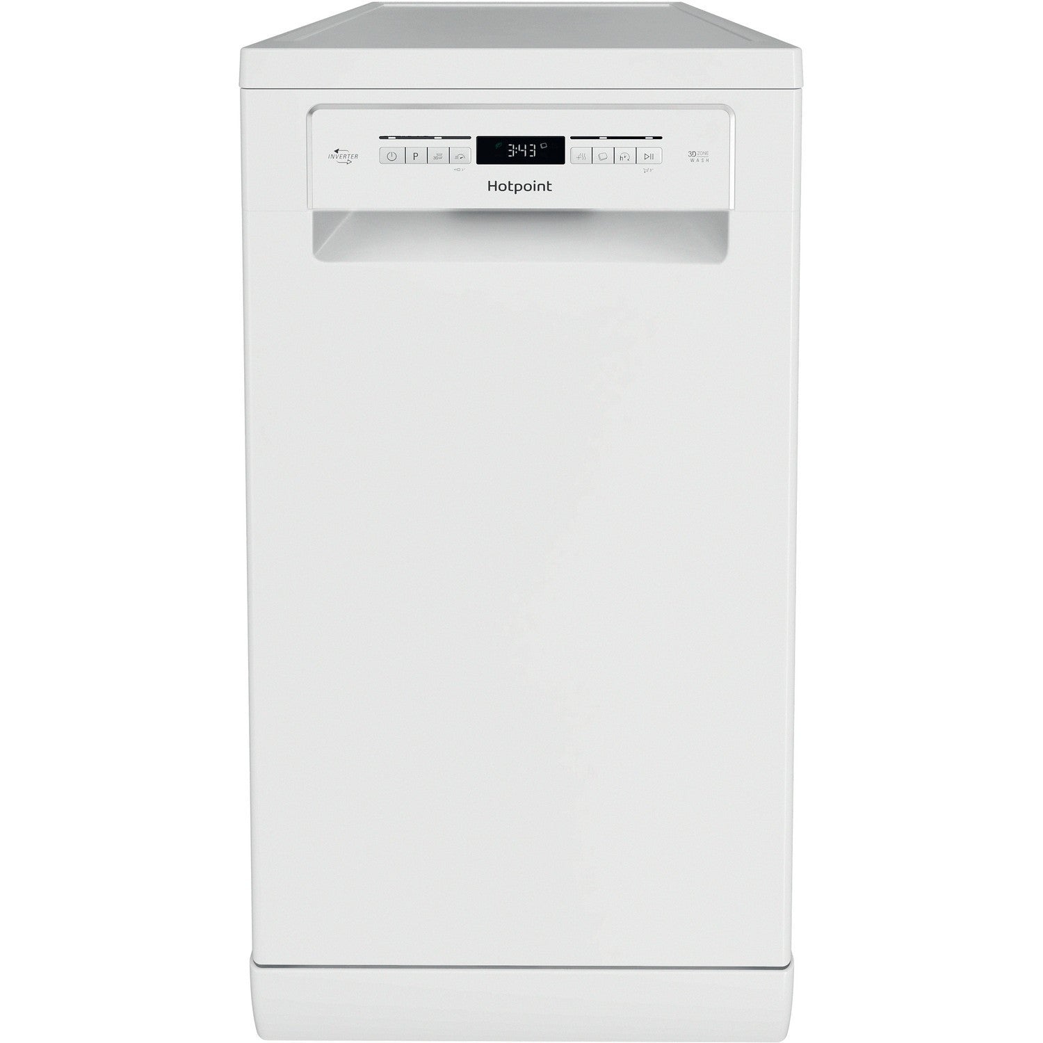 Lavender Hotpoint 3D Zone Wash Freestanding Slimline Dishwasher - White