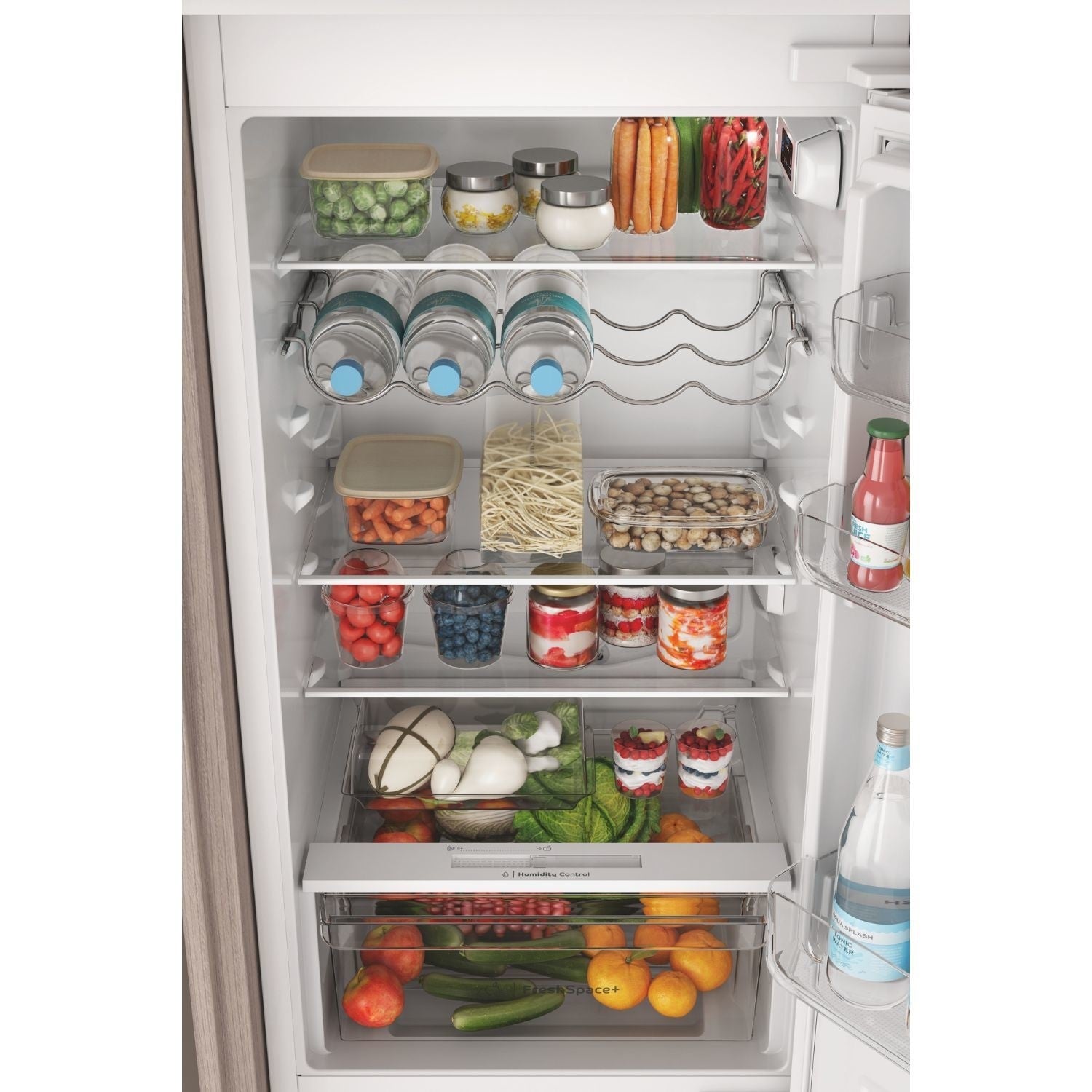 Gray Indesit 273 Litre 70/30 Integrated Fridge Freezer