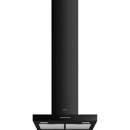 Dark Slate Gray SMEG Chimney Hood, 600 mm, with Two Aluminium Grease Filters