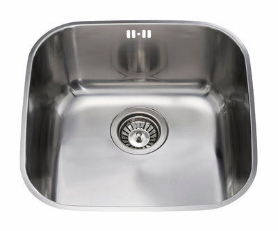 CDA Stainless Steel Curved Single Bowl Undermount Sink