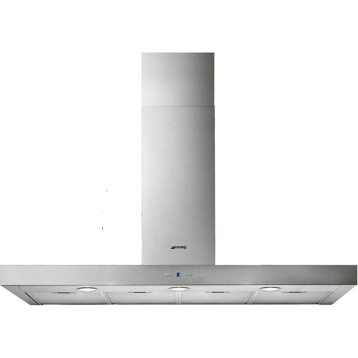 Stainless steel Smeg KI90XE 90cm Island Chimney Cooker Hood with 275W motor