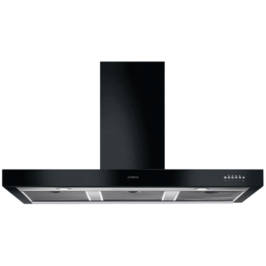 Black SMEG Symphony Chimney Hood, 1100 mm