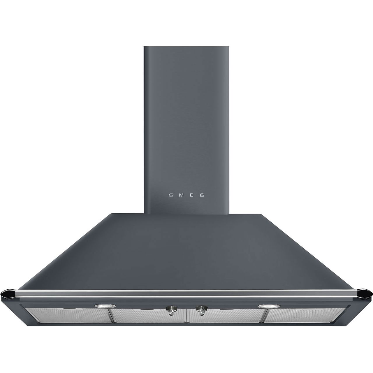 Dim Gray SMEG Victoria Chimney Hood, Traditional 1100 mm
