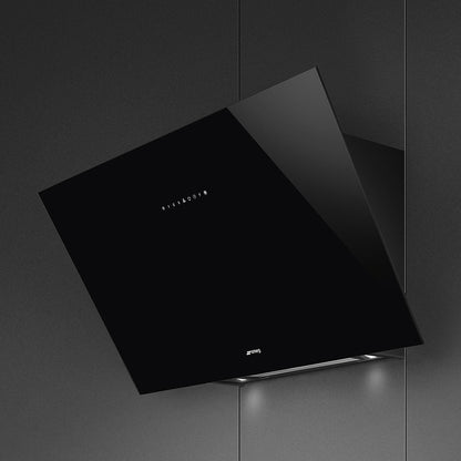 Smeg Classic 90cm Angled Chimney Cooker Hood - Matt Black - Core Appliances