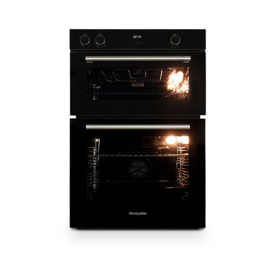 Montpellier MBIDO90 60cm Built-In Double Oven - Black