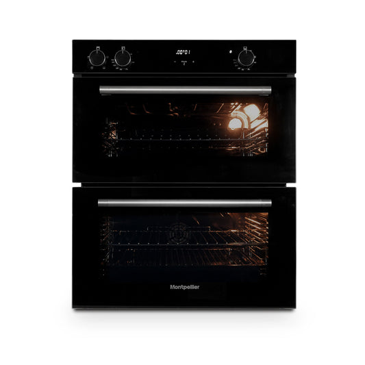 Black Montpellier MBUDO72 Built-Under Double Oven