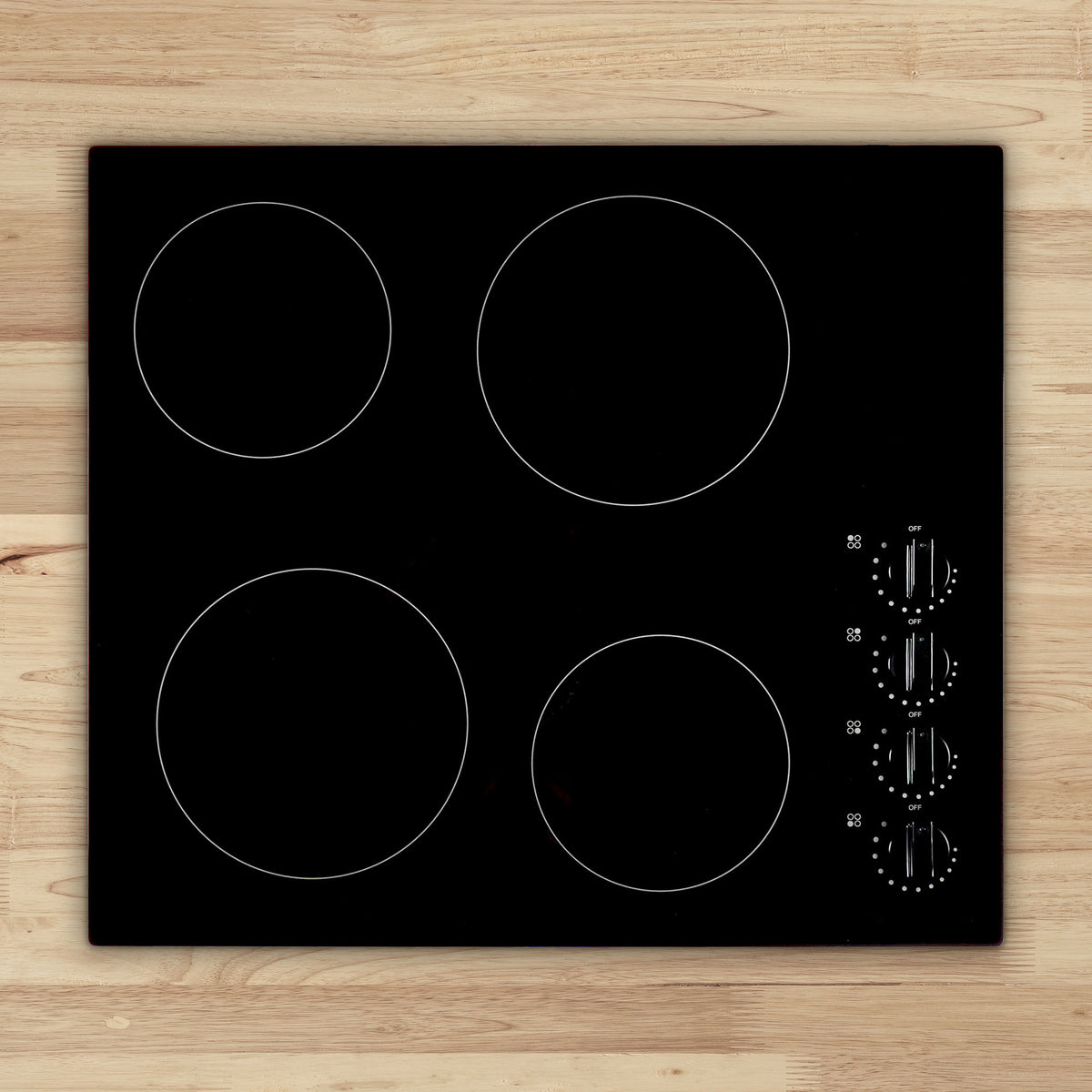 Black Montpellier MCH59CK 59cm Ceramic Hob