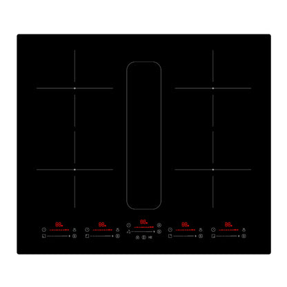 Montpellier MDAVIN60DF 60cm Vented Induction Hob with Downdraft Extractor - Black (Ducting Kit Included)