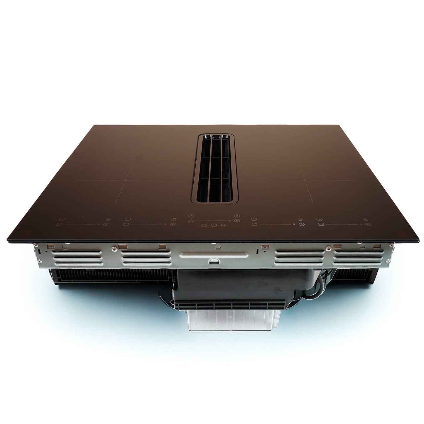 Montpellier MDAVIN60DF 60cm Vented Induction Hob with Downdraft Extractor - Black (Ducting Kit Included)