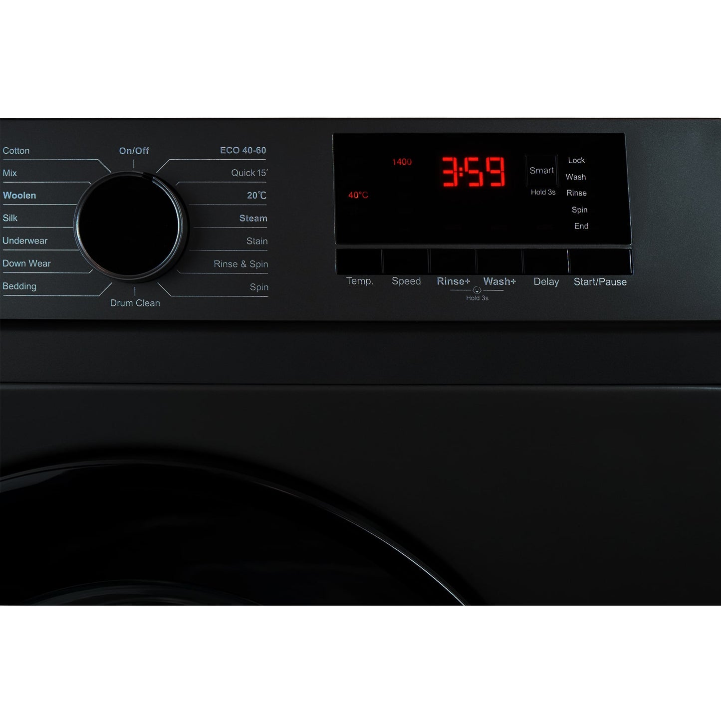 Montpellier MDAWM1014K 10kg 1400rpm Freestanding Washing Machine - Black
