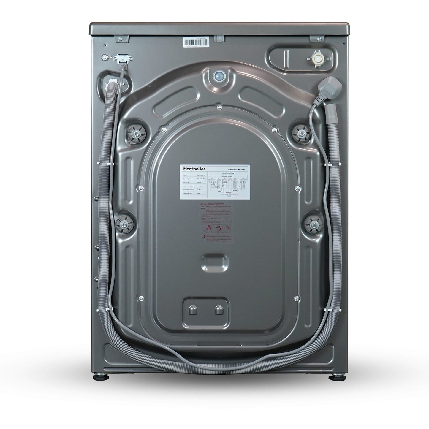 Montpellier MDAWM1014S 10kg 1400rpm Freestanding Washing Machine - Silver