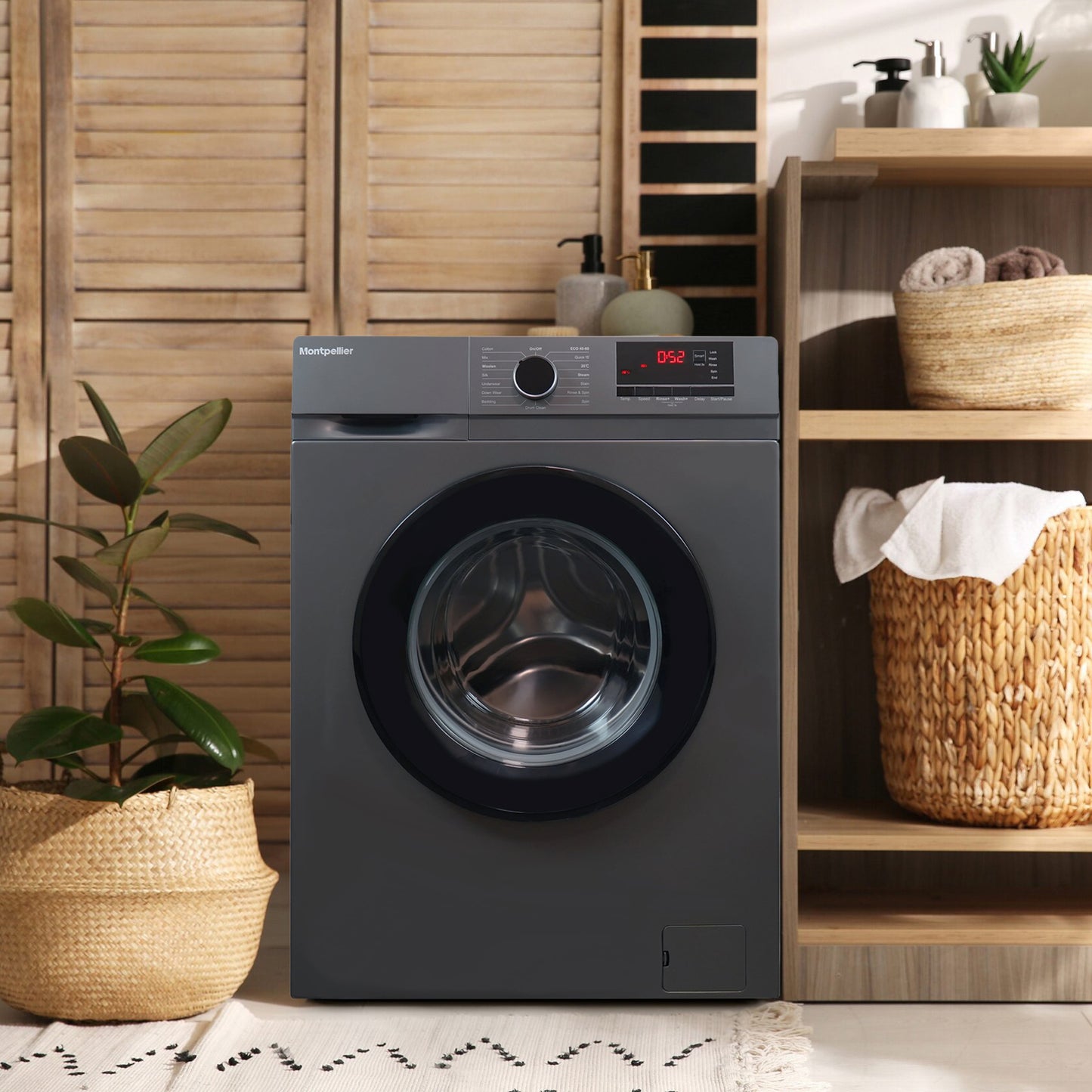 Montpellier MDAWM1014S 10kg 1400rpm Freestanding Washing Machine - Silver