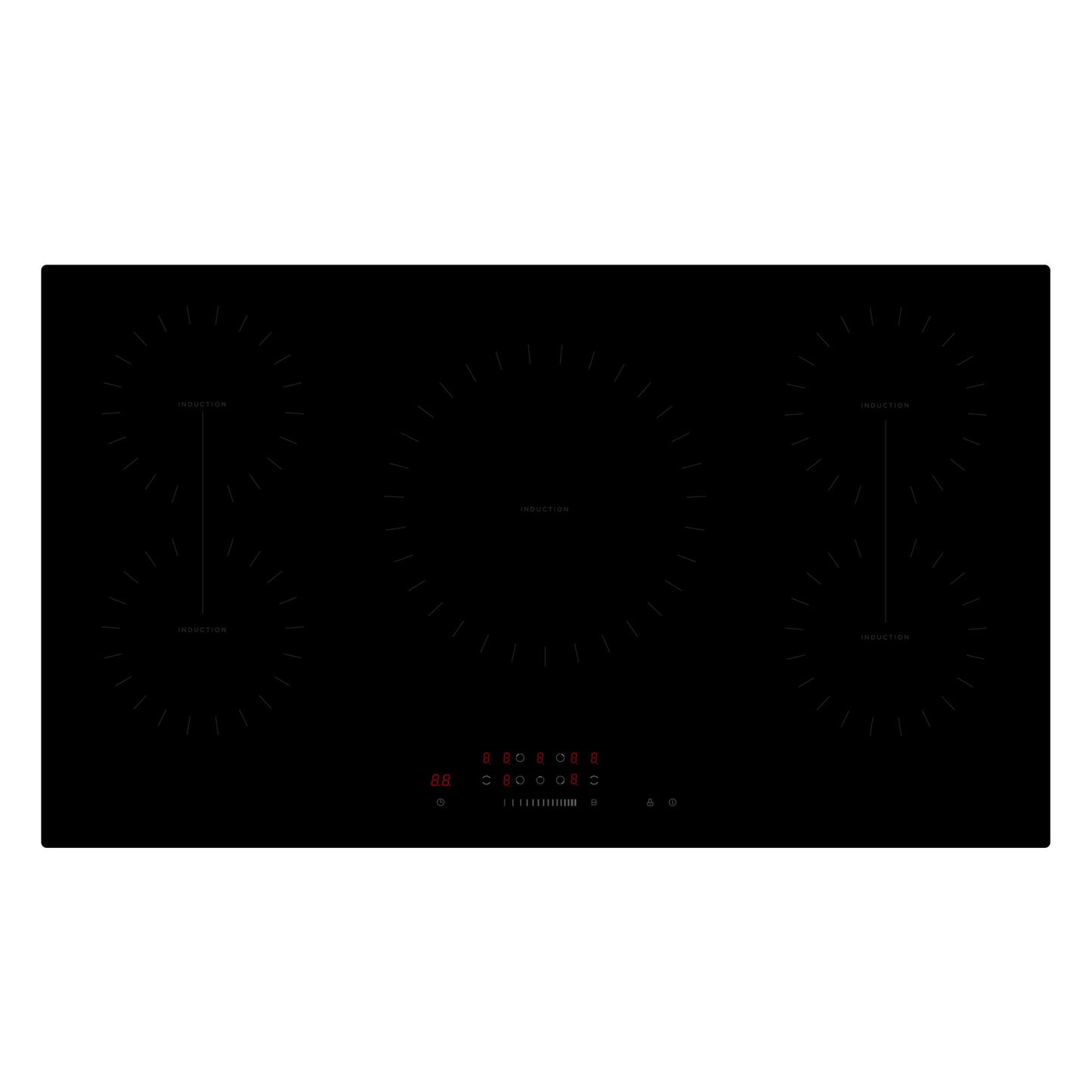 Montpellier MINH90 90cm 5 Zone Induction Hob - Black