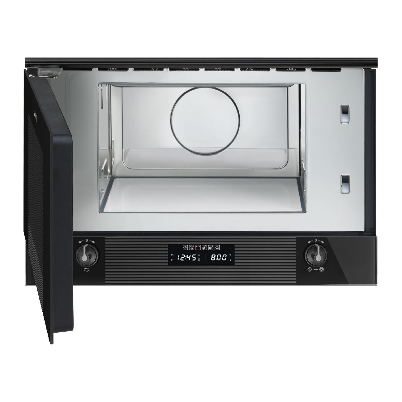 Smeg Linea 60cm Built-In Microwave with Grill - Black - Core Appliances