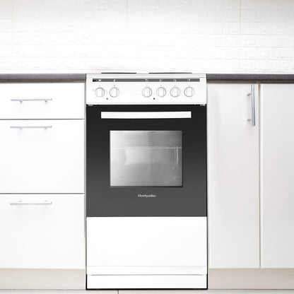 Montpellier MSE46W 50cm Freestanding Electric Cooker - White