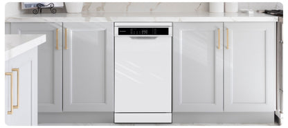 Montpellier MDWD1064W Freestanding Slimline Dishwasher 10 Place Settings - White - Core Appliances