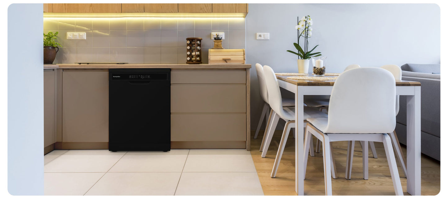 Montpellier MDWD1354K 60cm Freestanding Dishwasher 13 Place Settings - Black