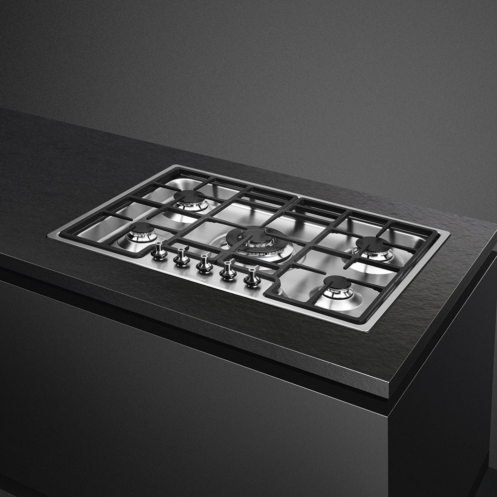 Smeg Classic 72cm Four Burner Ultra Low Profile Gas Hob - Stainless Steel - Core Appliances