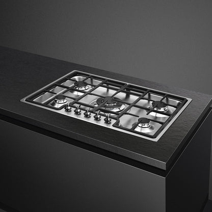 Smeg Classic 72cm Four Burner Ultra Low Profile Gas Hob - Stainless Steel - Core Appliances