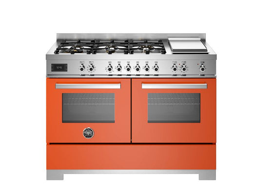 Rangemaster Professional+ PRO126G2EART2 120cm Dual Fuel Range Cooker - Black with Chrome Trim