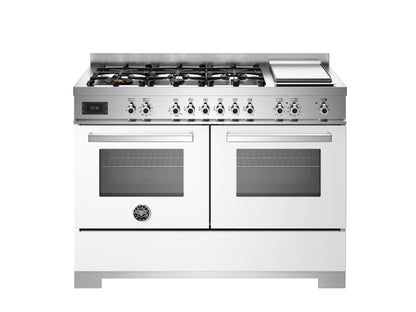 Bertazzoni PRO126G2EBIT2 Professional Series 120cm Dual Fuel Range Cooker Gloss White