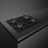 Dark Slate Gray SMEG Cucina Hob, Gas on Glass, 4 Burners