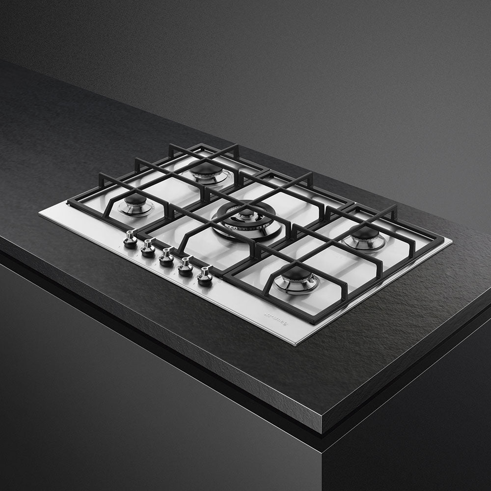 Smeg Classic 72cm Five Burner Gas Hob with Cast Iron Pan Stands - Core Appliances