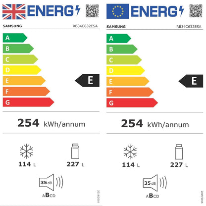 Dark Slate Gray Samsung Series 6 341 Litre 70/30 Freestanding Fridge Freezer - Silver