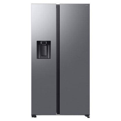 Dim Gray Samsung Series 6 640 Litre Side-By-Side American Fridge Freezer - Silver