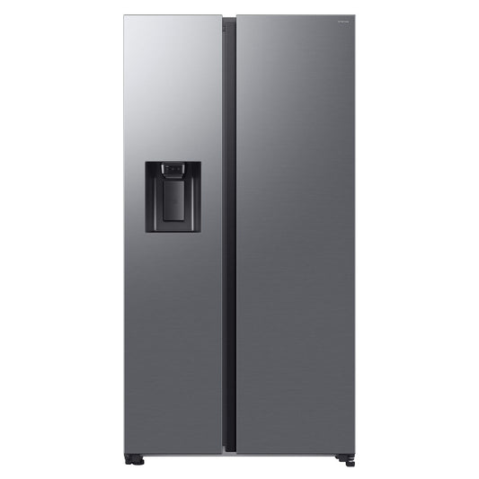 Dim Gray Samsung Series 6 640 Litre Side-By-Side American Fridge Freezer - Silver