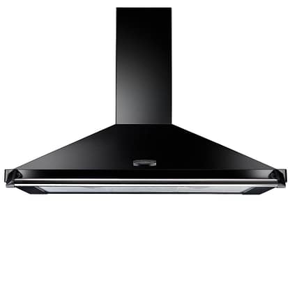 Black Rangemaster Classic 110 Chimney Hood, with Rail